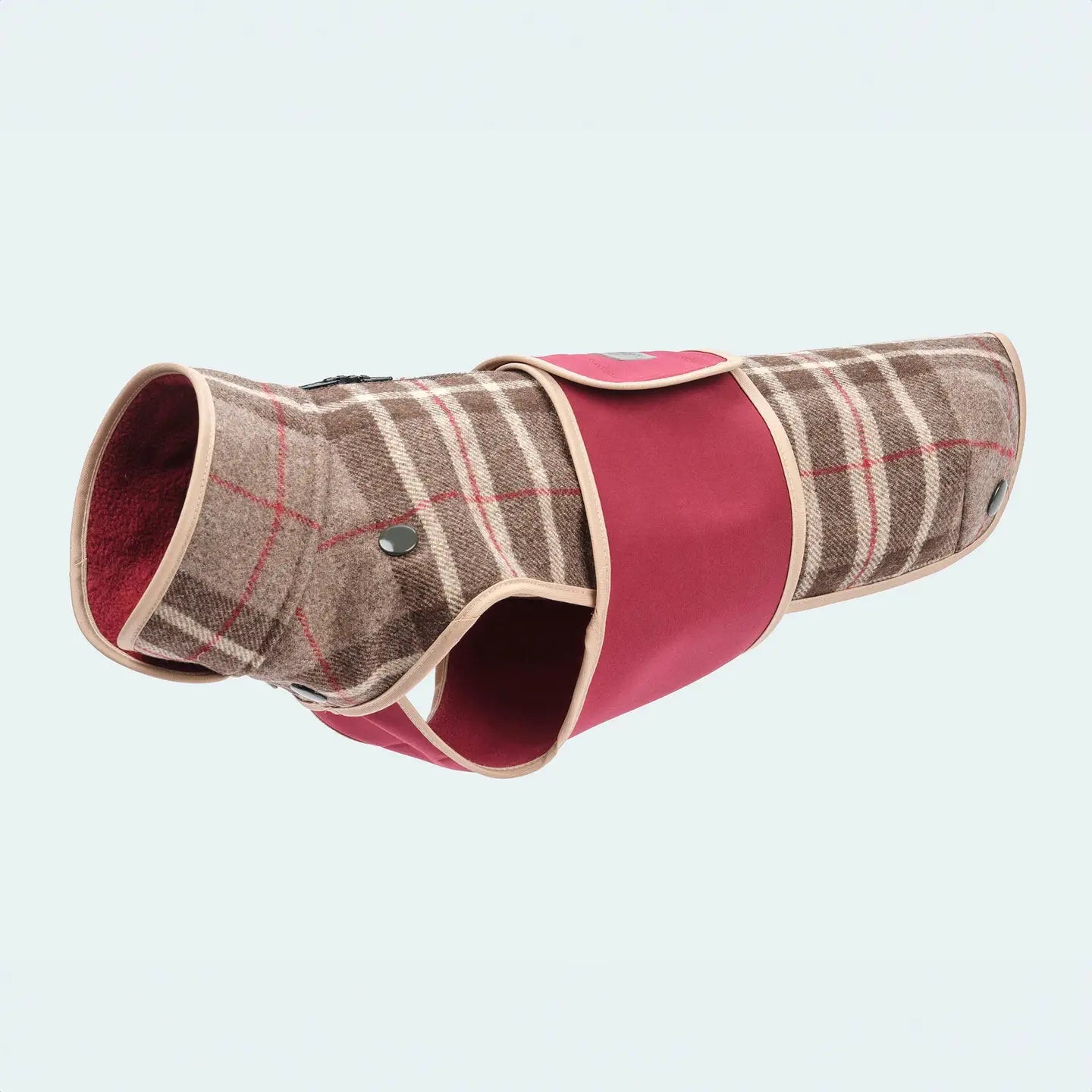 Lodenmantel aus Wolle - Softshell Glencheck braun