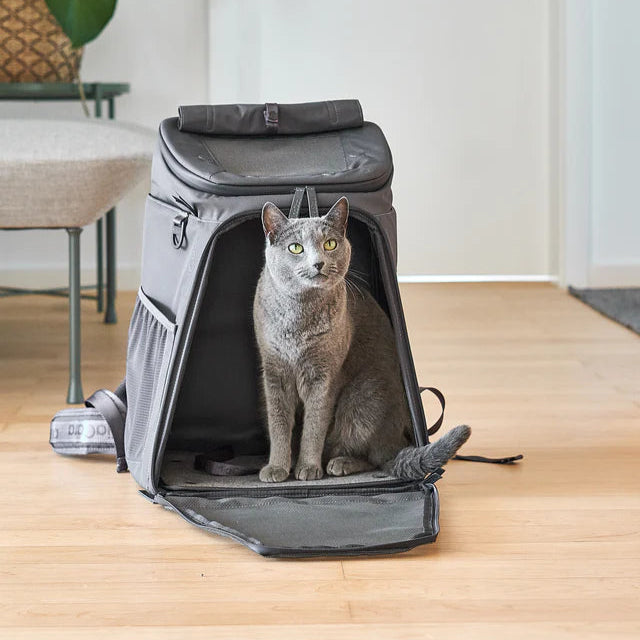 Der bequeme Zaino Katzenrucksack perfekt für aktive Katzenbesitzer. Aus robustem Polyester.
