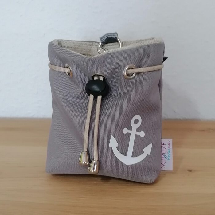 Leckerliebeutel grau Anker