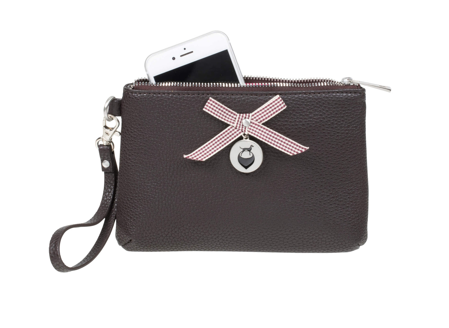 Kleine Wild Hazel Beauty Tasche in der Farbe braun.
