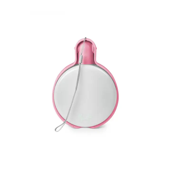 Praktische Reiseflasche mit Tropfventil für Hunde in rosa