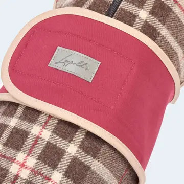 Lodenmantel aus Wolle - Softshell Glencheck braun