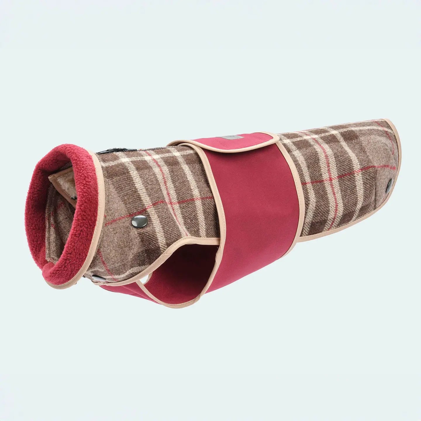 Lodenmantel aus Wolle - Softshell Glencheck braun