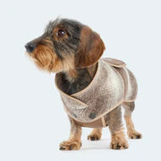 Lodenmantel aus Wolle Karo Braun