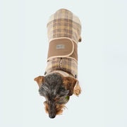 Lodenmantel aus Wolle Karo Braun