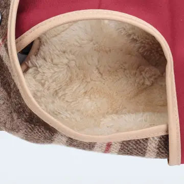 Lodenmantel aus Wolle - Softshell Glencheck braun