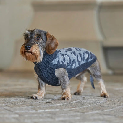 Strickpullover mit Leoparden-Muster für Dackel und kleine Hunde