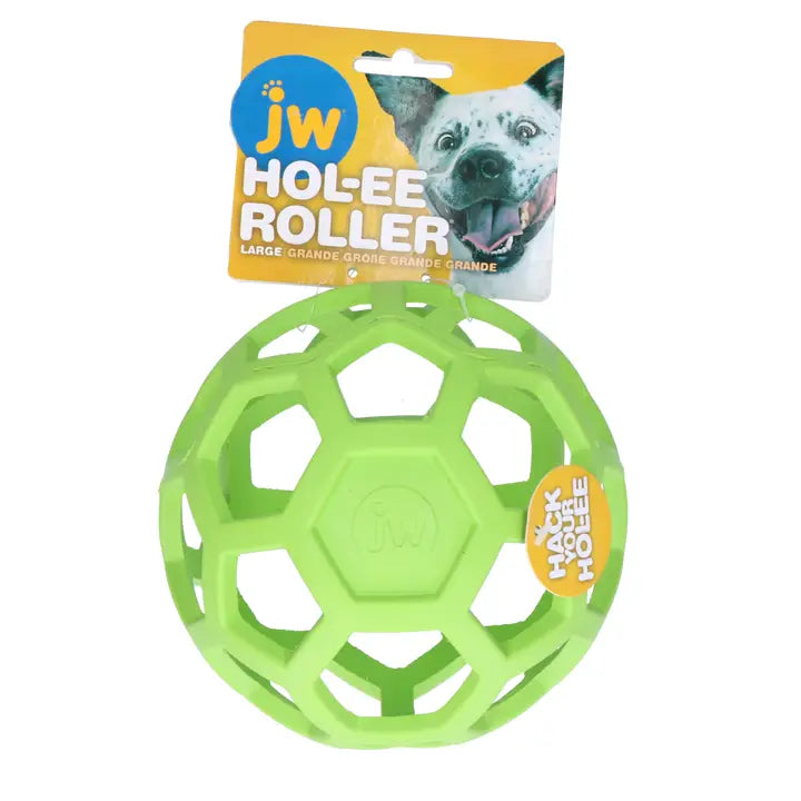 Vielseitiger Spielball für Hunde. Innovatives Wabendesign aus Naturkautschuk in der Farbe grün.