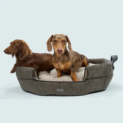 2-in-1 Hundehöhle & Hundebett "Alpin" für Dackel und kleine Hunde