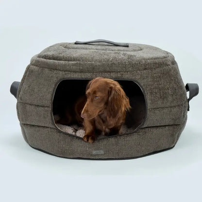 2-in-1 Hundehöhle & Hundebett "Alpin" für Dackel und kleine Hunde