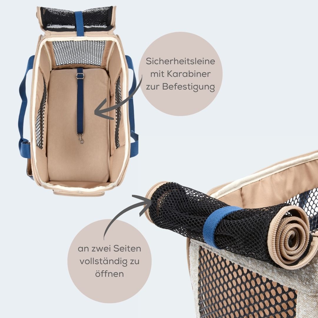 Sommer-Edition Flugtasche für Dackel & kleine Hunde - Orthopädisch