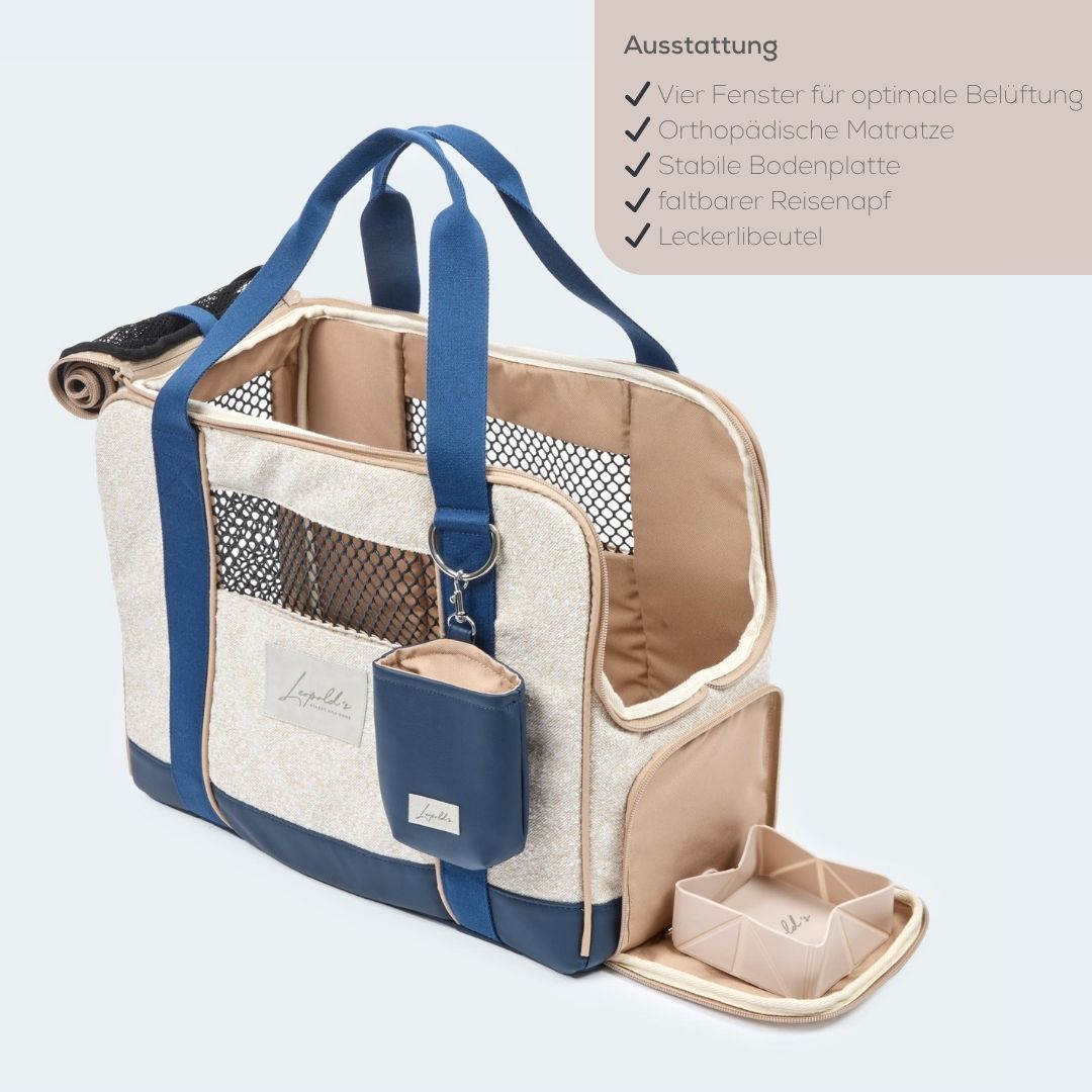 Sommer-Edition Flugtasche für Dackel & kleine Hunde - Orthopädisch