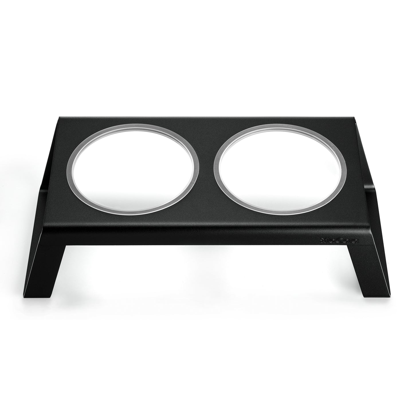 Desco Futterstation-Aluminiumständer mit Edelstahlnäpfen