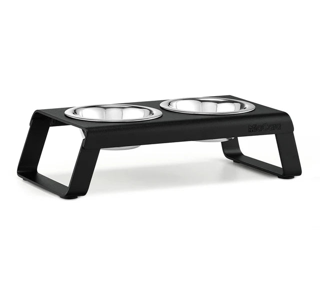 Desco Futterstation-Aluminiumständer mit Edelstahlnäpfen