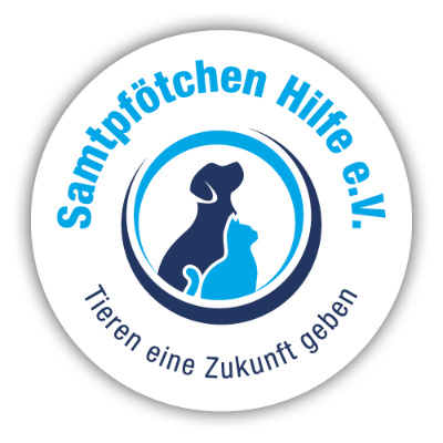 Logo vom Samtpfötchen Hilfe e.V. Tieren eine Zukunft geben
