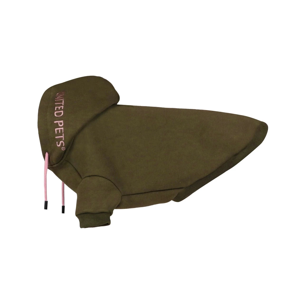 Hundepullover Bull von United Pets für kleine Hunde. Farbe: Oliv-Rosa.